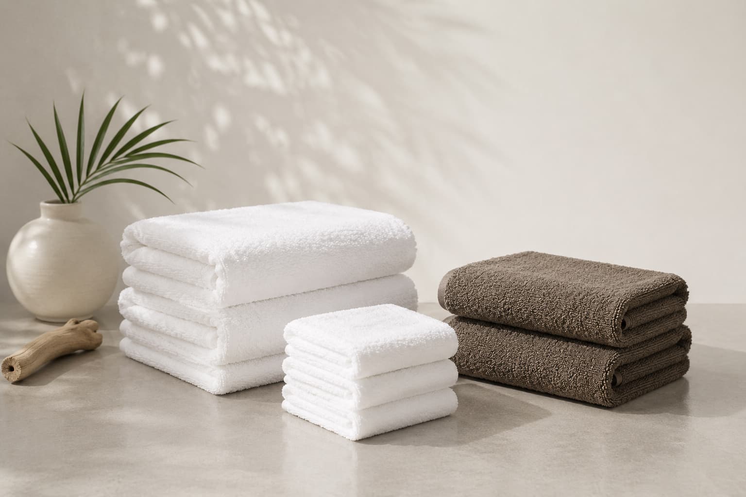 The bath and face towels provided
